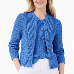 NIC+ZOE Womens Tape Yarn Button Cardigan